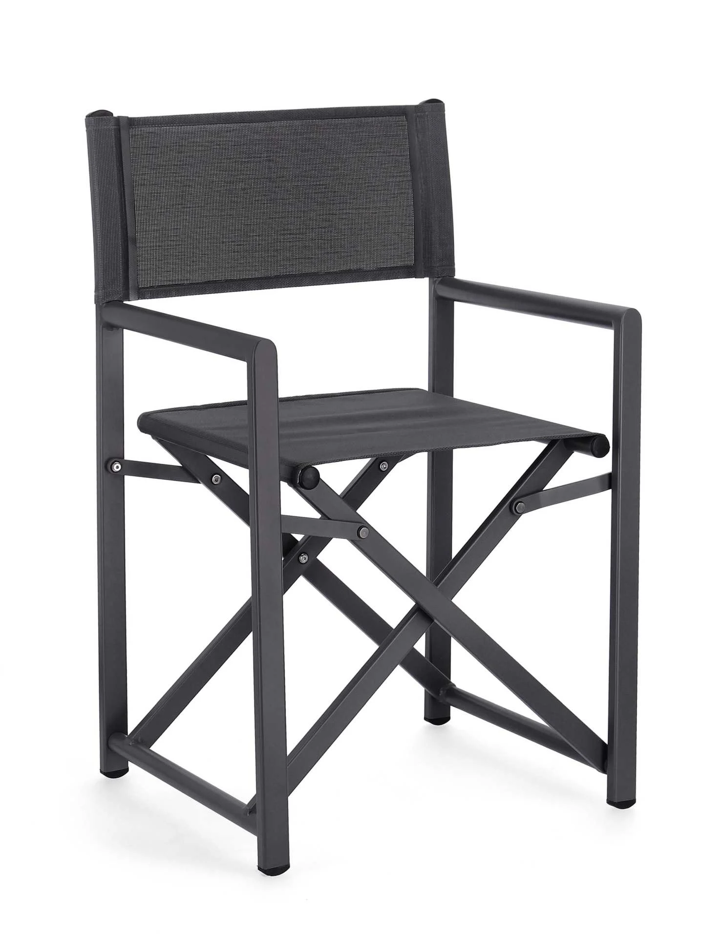 Gartenstuhl Regiestuhl Taylor 2er-Set aus Aluminium, modern klappbar, anthrazit