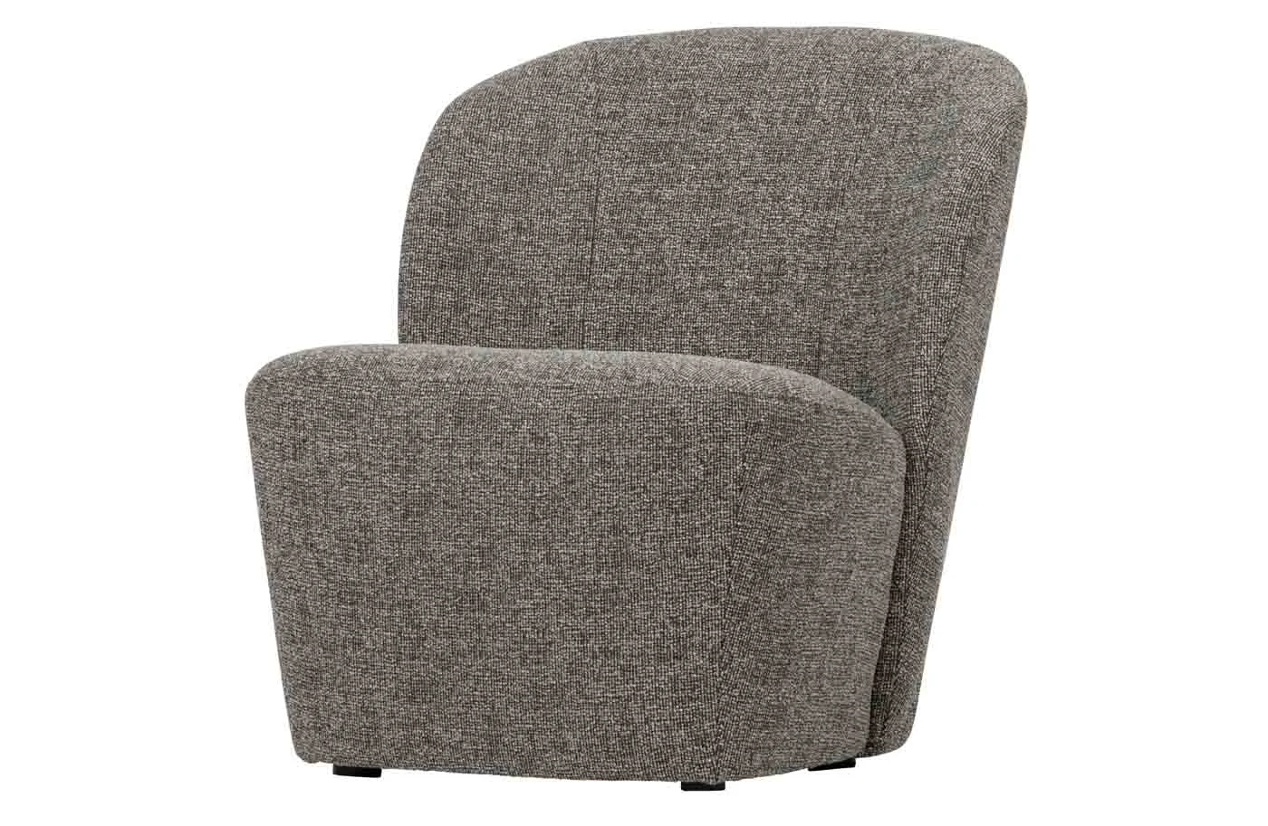 Sessel Lofty aus Stoff, modern gepolstert, grau, komfortables Rückenkissen, von VTwonen