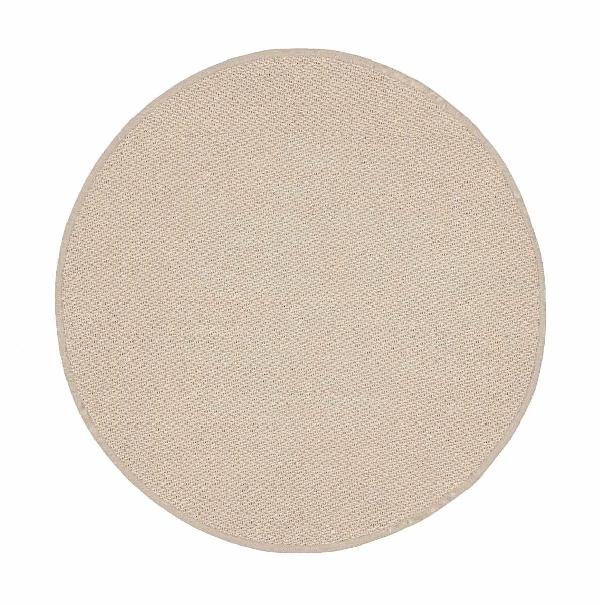 Outdoor-Teppich Savan aus Kunststoff, modern, rund Ø 200 cm, beige, pflegeleicht