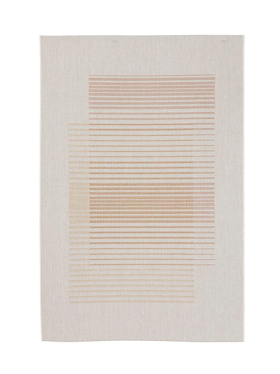 Outdoor-Teppich Kino aus Mischgewebe, modern, Beige Orange, 160x230 cm, rechteckig