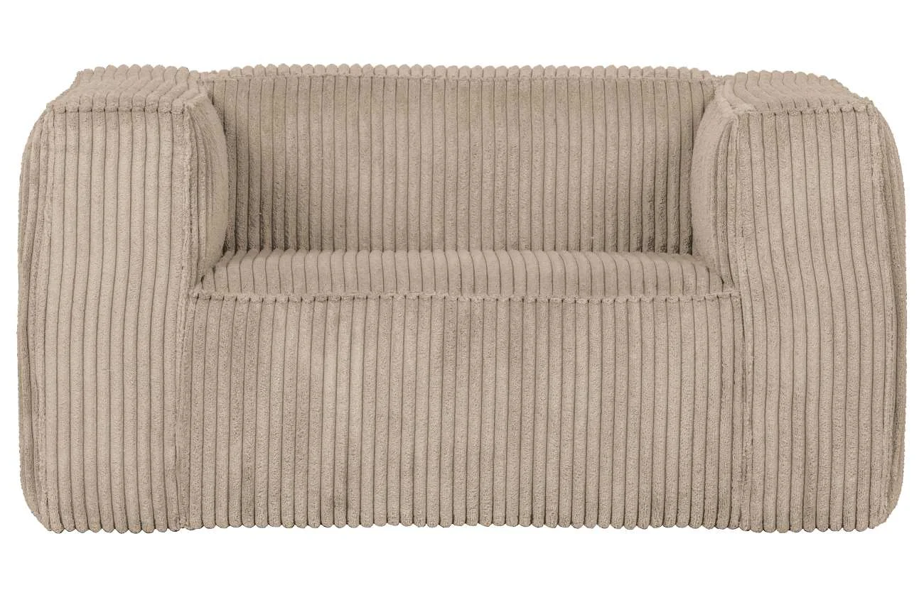 Sessel Bean mit Cordbezug, modernes Design, sandfarben, weich gepolstert für entspanntes Sitzen - Woood