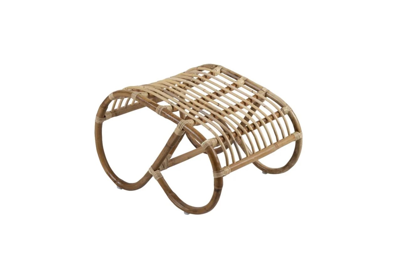 Gartenhocker Vallda aus Rattan, Boho Stil, natur, ideal für Outdoor, hochwertige Brafab Qualität