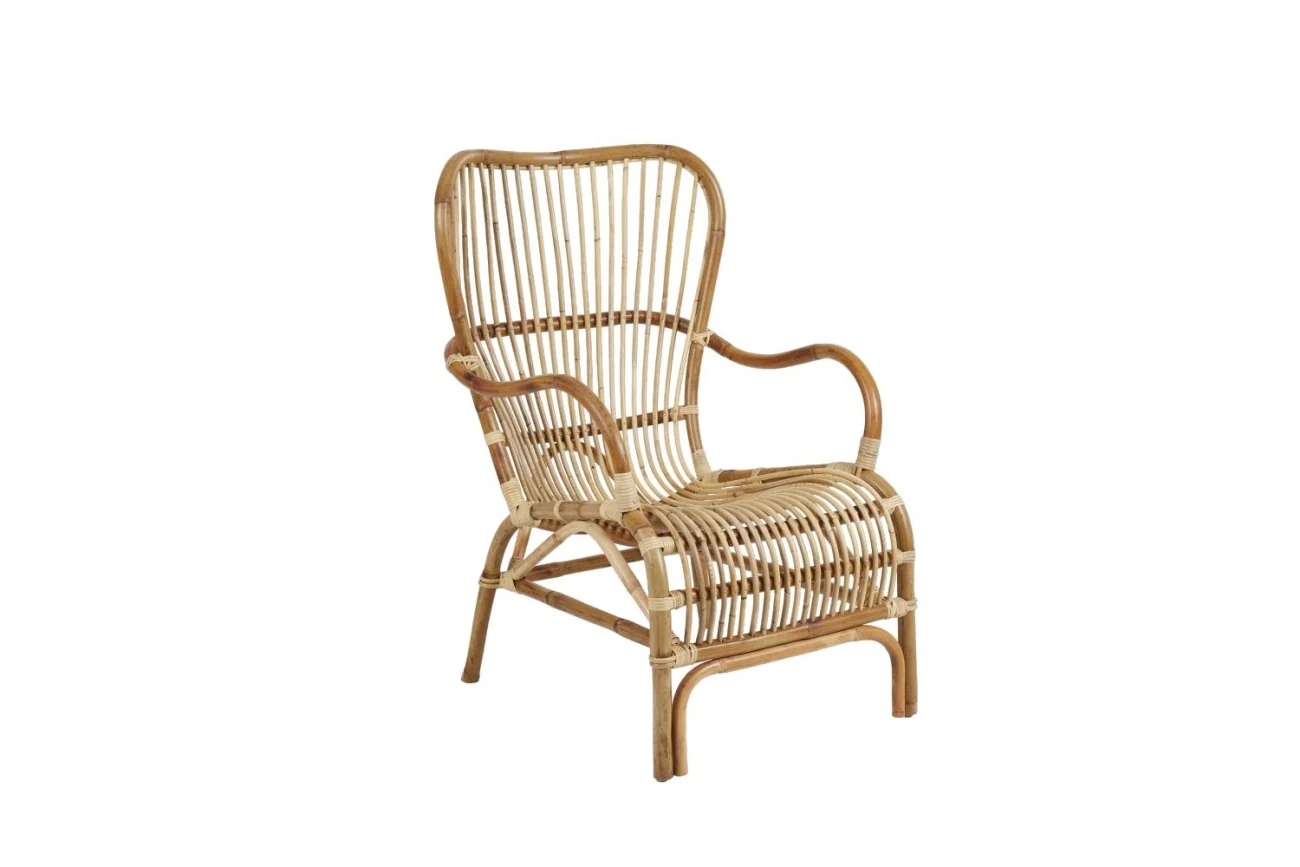 Gartensessel Vallda aus Rattan, Boho Stil für Outdoor, naturfarben, Brafab