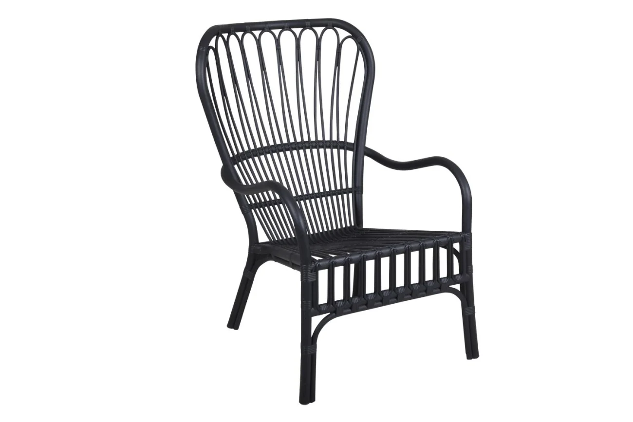 Gartensessel Waltz von Brafab aus Kunststoff, klassischer Stil, schwarz, für Outdoor