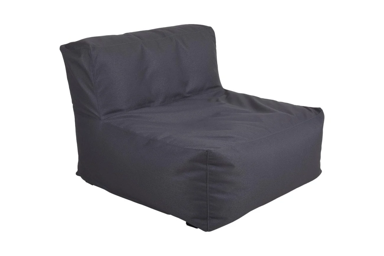 Gartenpouf Galloway Center von Brafab aus wetterfestem Olefin-Stoff, modern, dunkelgrau, gepolstert, outdoor geeignet