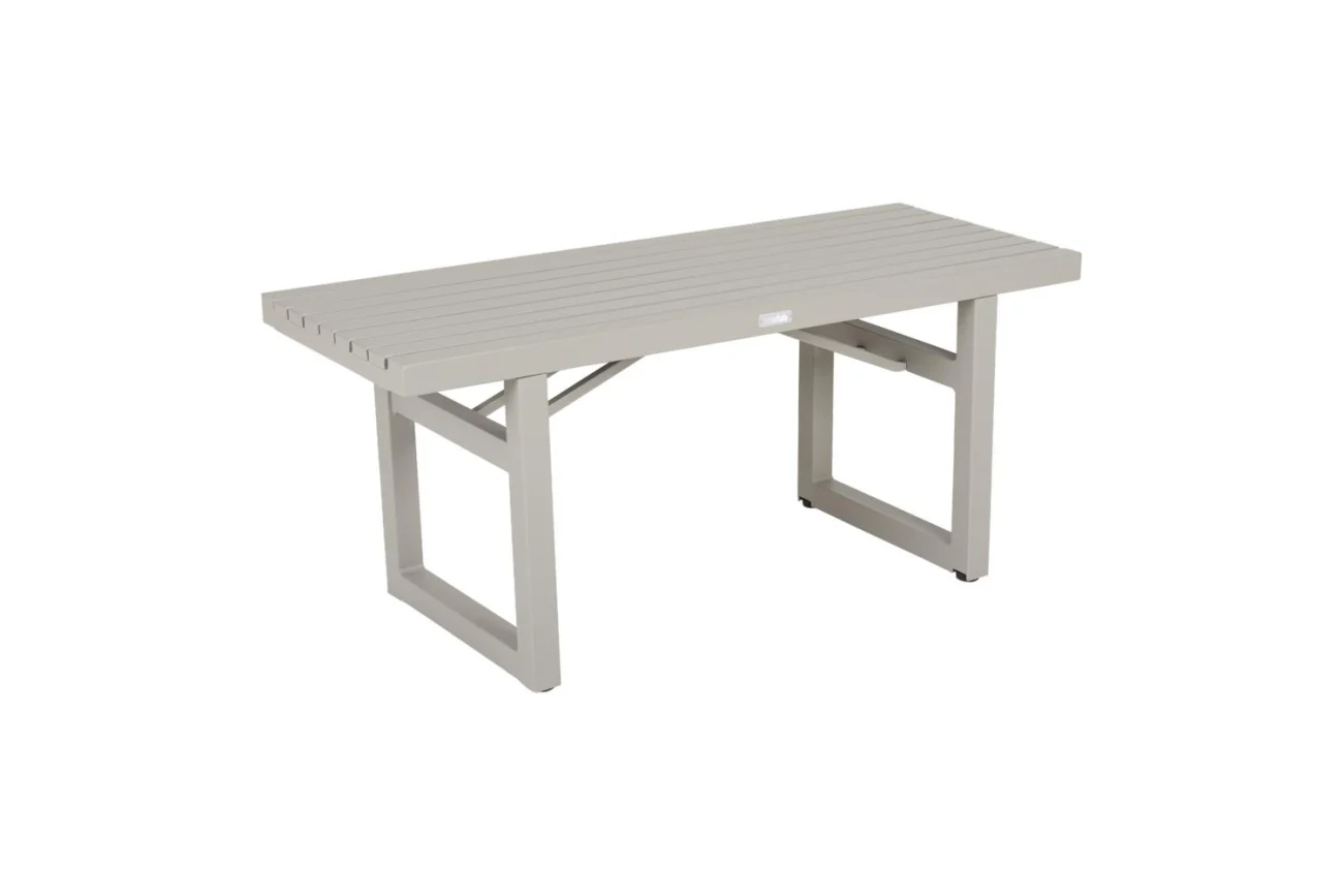 Gartenbank Vevi aus Aluminium, modern, beige, 105 cm Breite, pflegeleicht und stabil - Brafab