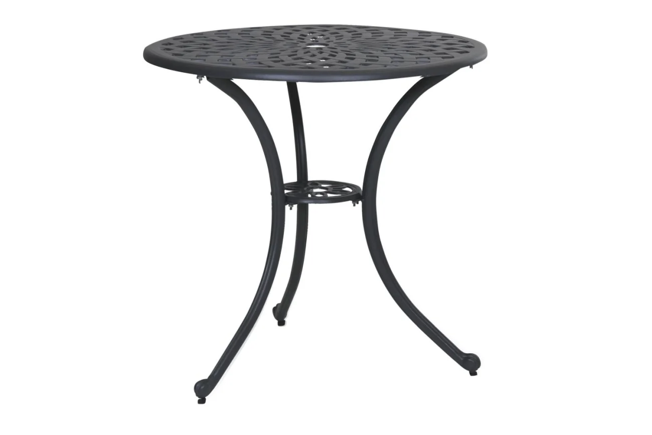 Gartenesstisch Arras aus Aluminium, klassisch rund, anthrazit, für 2–4 Personen, Outdoor - Brafab