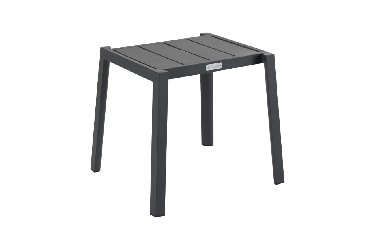 Gartenbeistelltisch Delia aus Aluminium, modern, anthrazit, stapelbar, pflegeleicht - Brafab