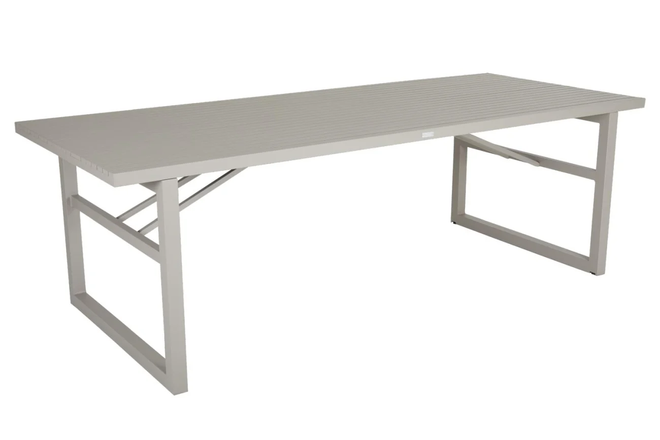 Gartenesstisch Vevi aus Aluminium, modern, beige, für 6–8 Personen, 230x95 cm - Brafab