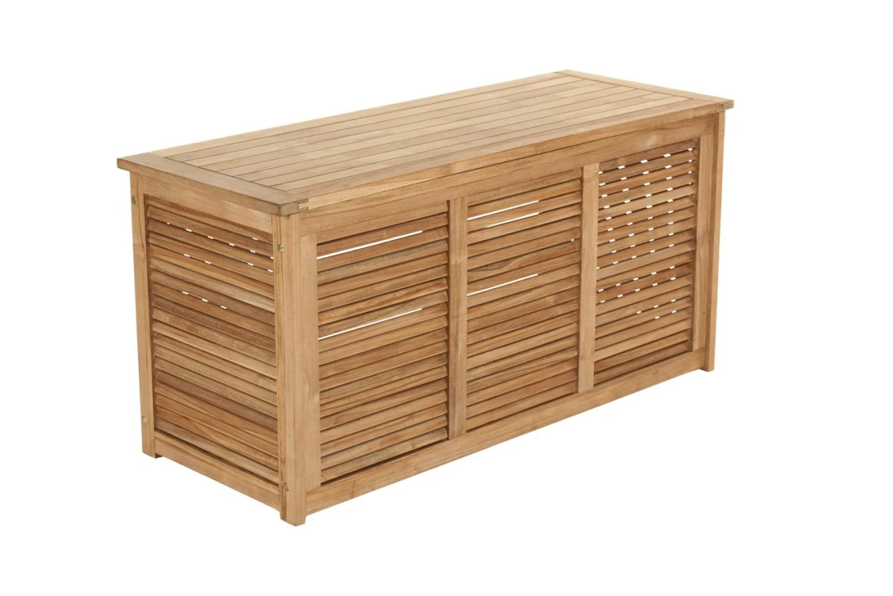 Gartentruhe Papaya von Brafab aus Teakholz, modern, natur, ideal für den Outdoorbereich