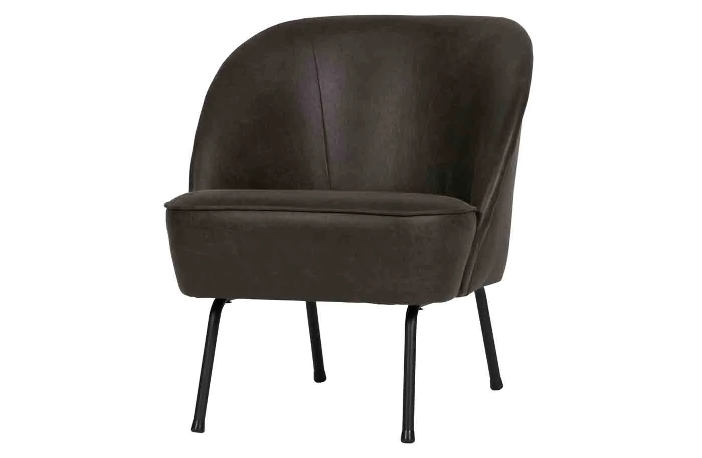 Sessel Vogue Kunstleder, modern gepolstert, Schwarz, stilvolles Design für Dein Wohnzimmer - Woood