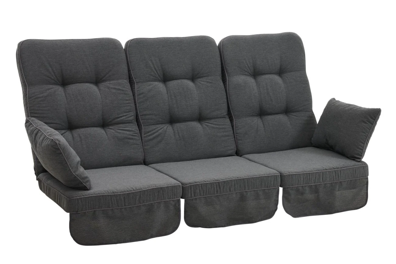 Sitzkissen Softa Delux von Brafab aus Mischgewebe, klassisch, anthrazit, komfortabel für Gartenschaukeln