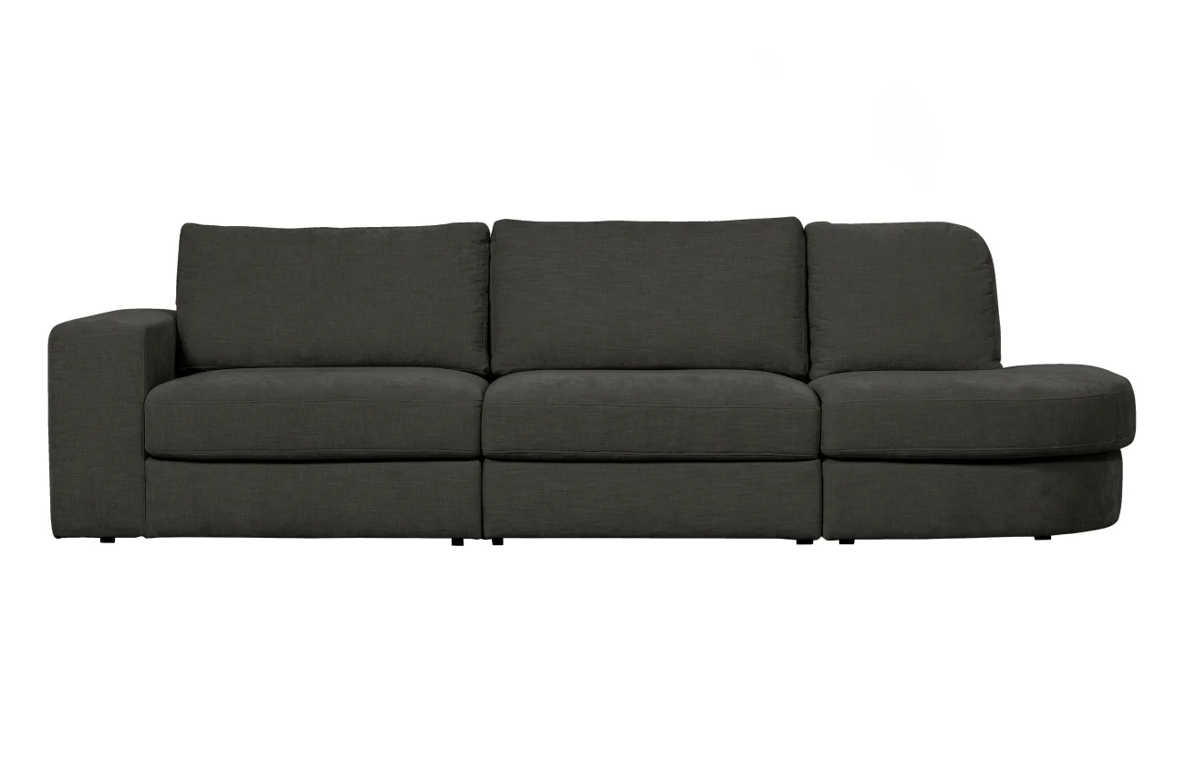 Sofa Family aus Webstoff, modern und komfortabel, Rechtsausführung, anthrazit, abnehmbare Sitzkissen - VTwonen