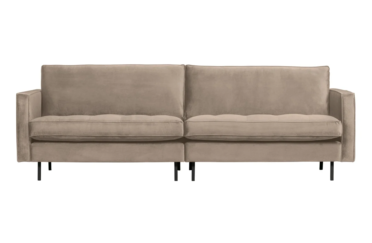Sofa Rodeo Classic 3 Sitzer Samt, modern, Kaki grün, eleganter Komfort für Dein Zuhause - Woood