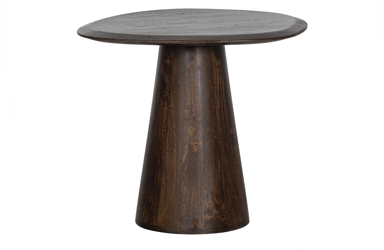 Beistelltisch Posture aus Mangoholz, modern, braun, organische Form, lackierte Oberfläche - Woood