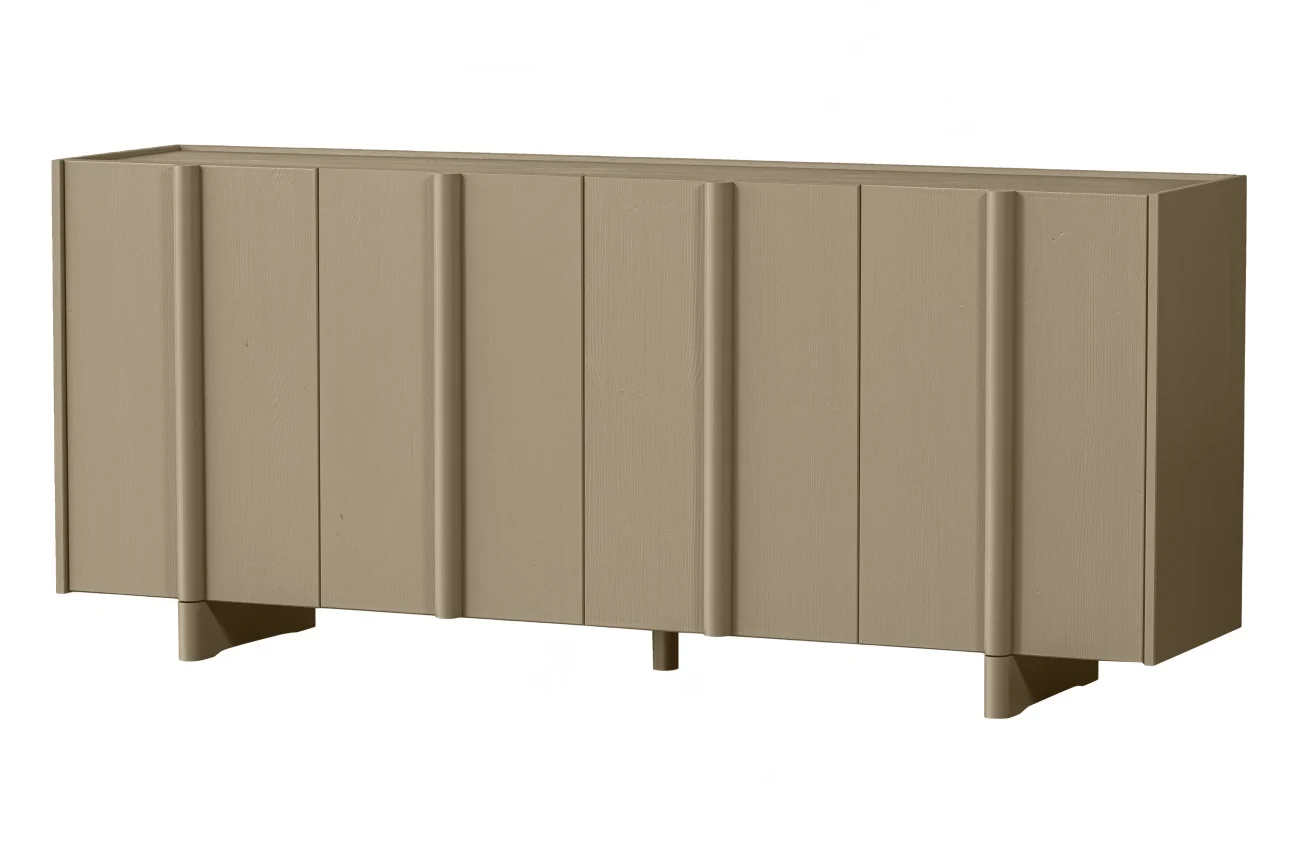 Sideboard Basu aus Kiefernholz, modern skandinavisch, Braun, 200 cm breit, FSC-zertifiziert