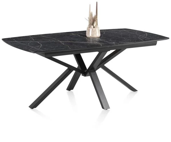 Henders & Hazel Palace Ausziehtisch zentraler Fuß HPL/Metallgestell off black