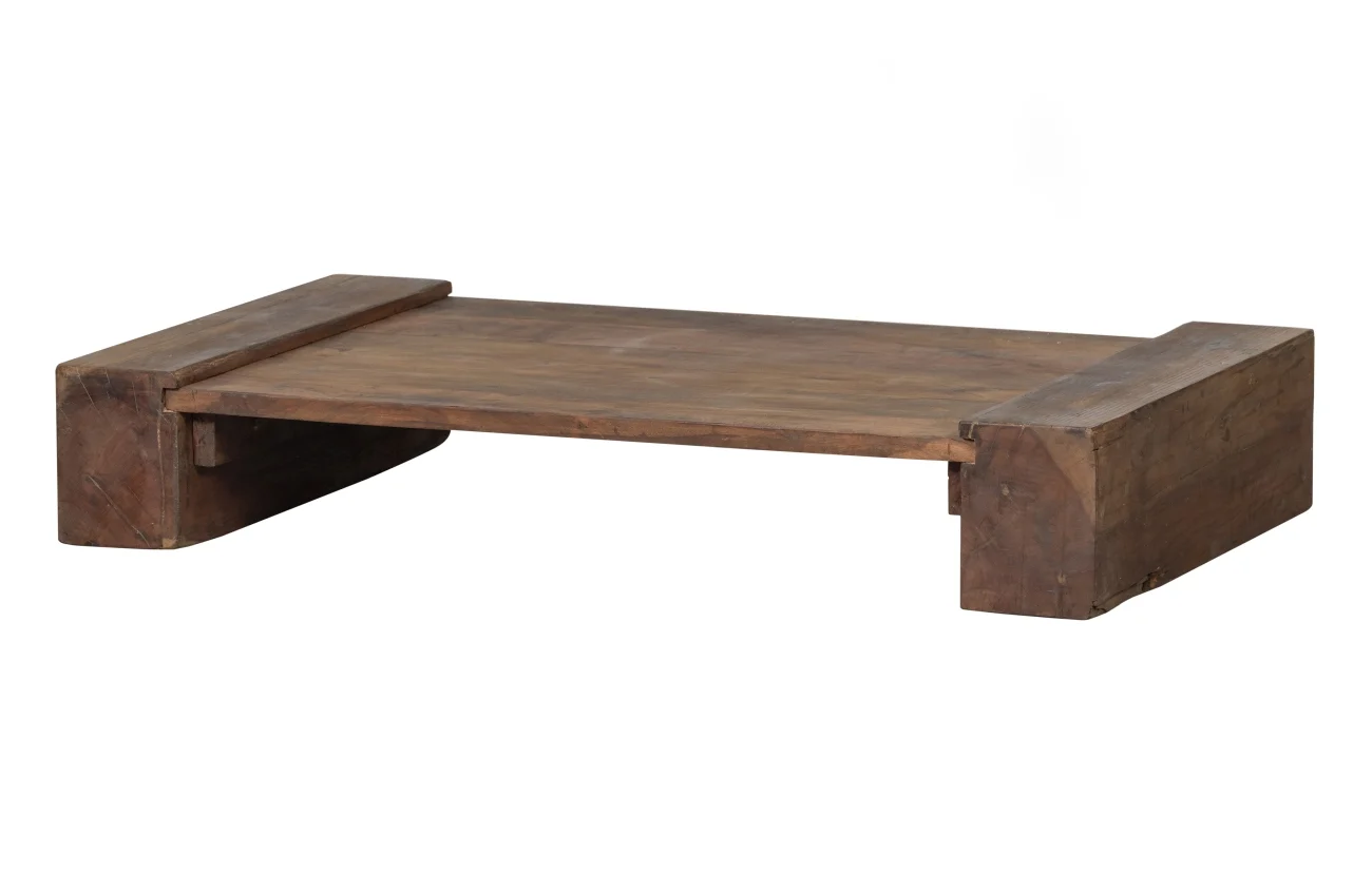 Couchtisch Cuno aus Mangoholz, massiv und lackiert, rechteckig, dunkelbraun, modernes Design - Woood