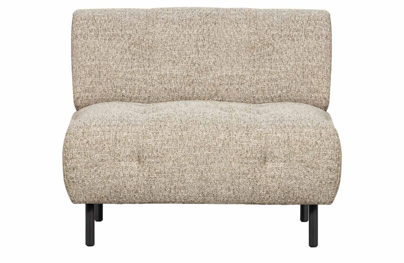 Sessel Lloyd aus grobmaschigem Stoff, modern, beige, gepolstert und komfortabel für Dein Zuhause - Woood
