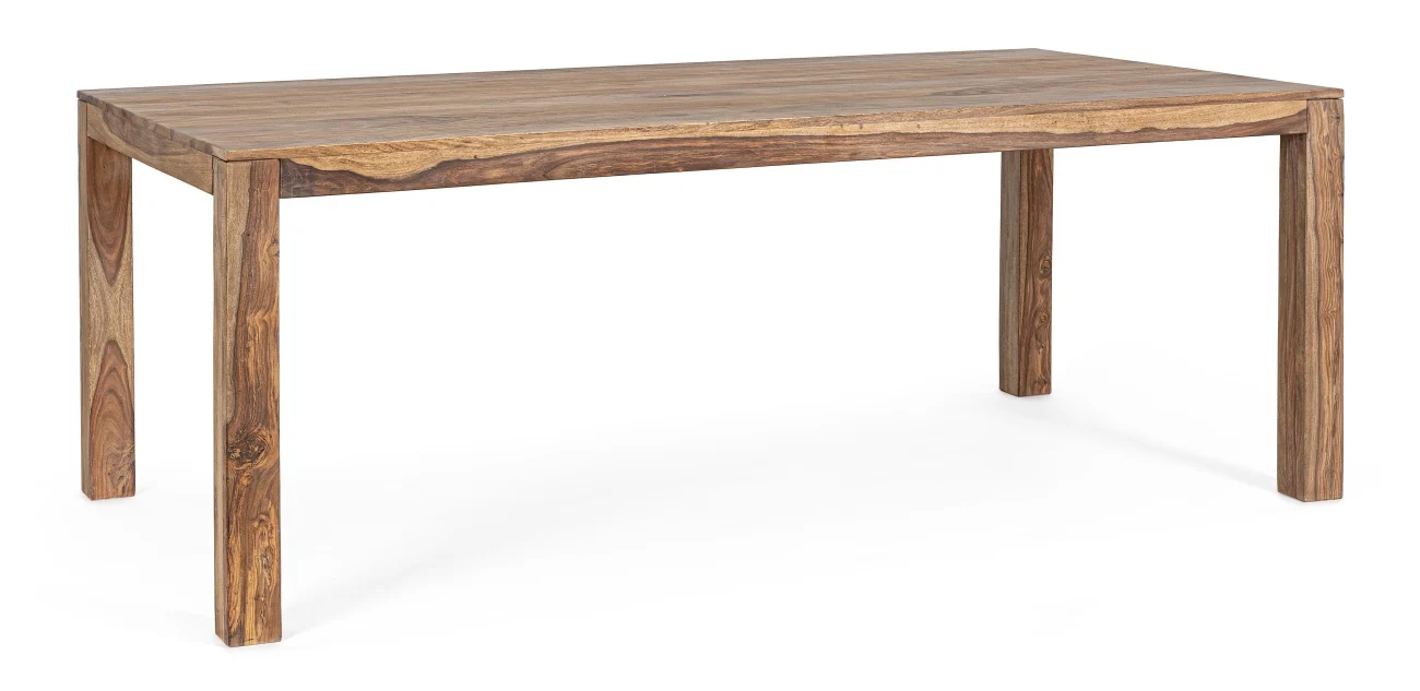 Esstisch Nartan aus Sheesham-Holz, massiv und rechteckig, natur, für 6–8 Personen, 200x100 cm