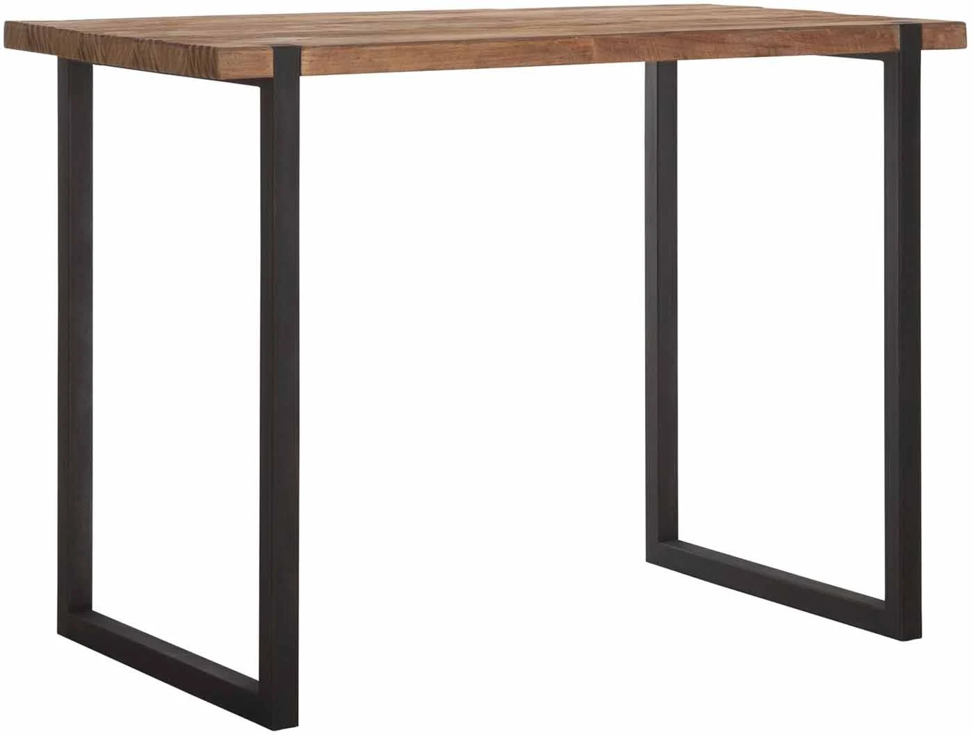 Bartisch Beam aus Teakholz, Industrial Design, natur, robustes Metallgestell, für 4-6 Personen