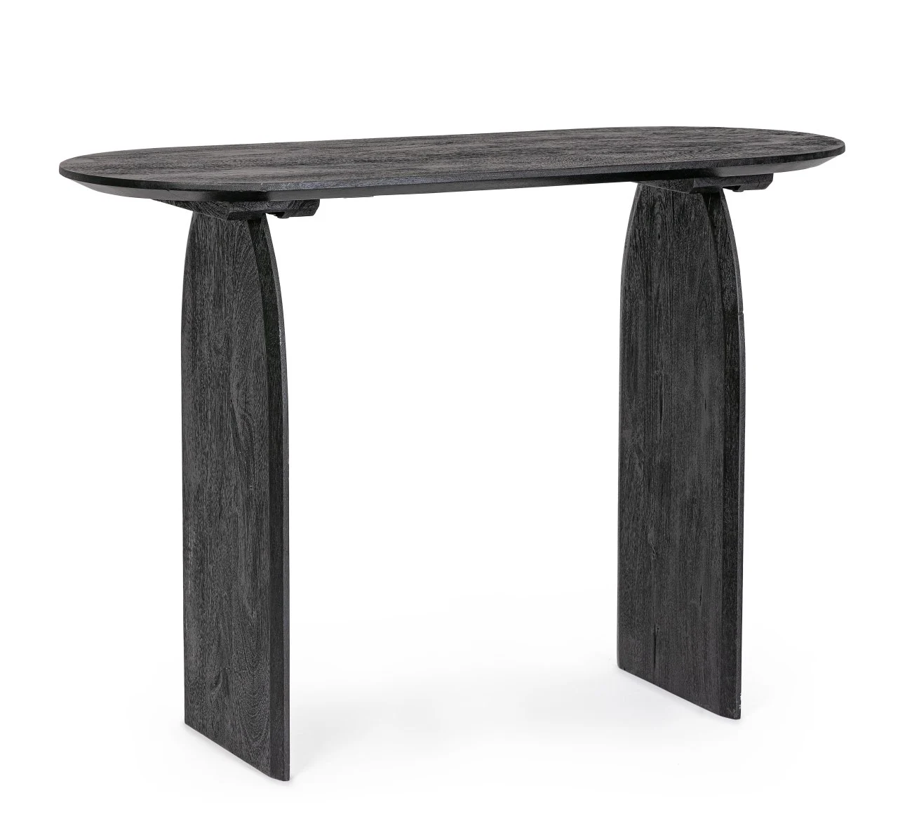 Konsole Monterrey aus Mangoholz, modern, schwarz, 110 cm, charaktervolle Maserung - Bizzotto