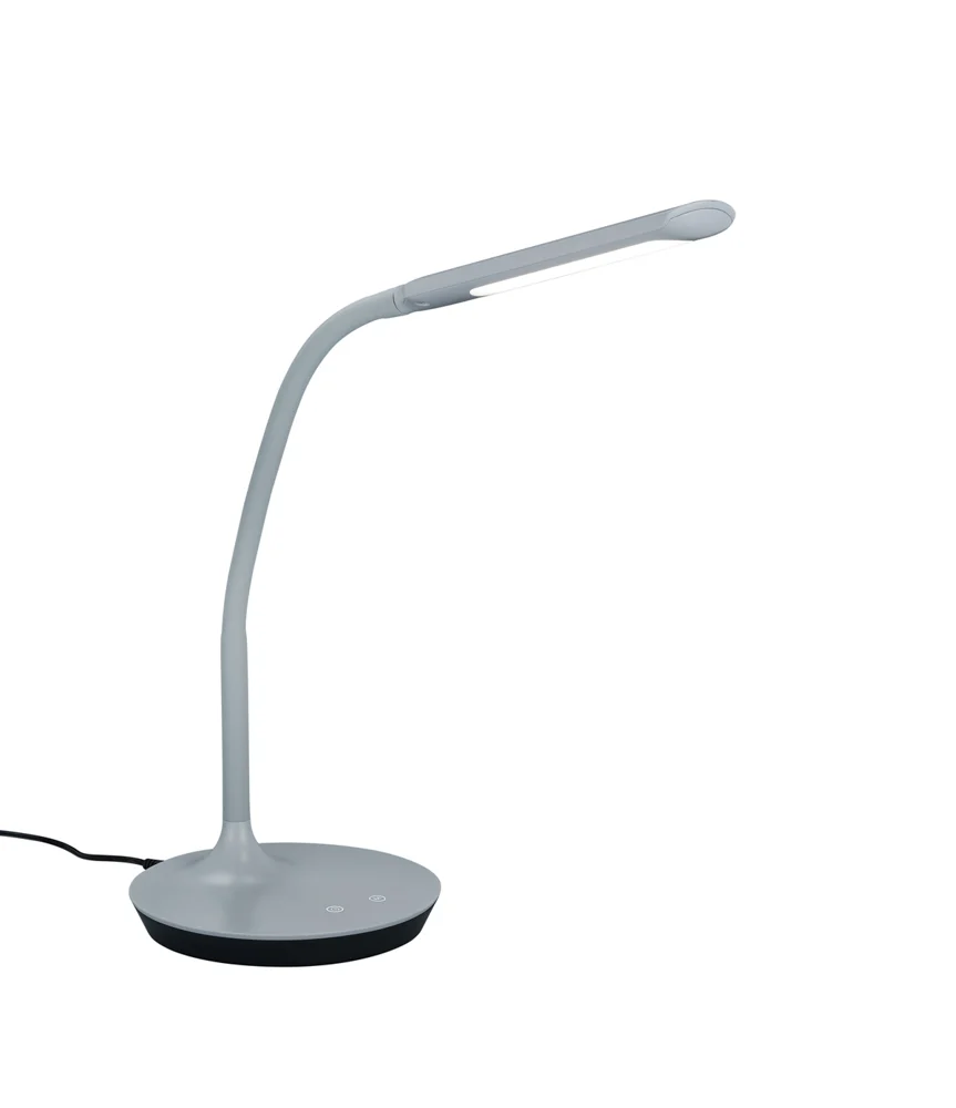 Trio Polo Tischleuchte LED Kunststoff grau Dimmbar Lichtfarbe einstellbar