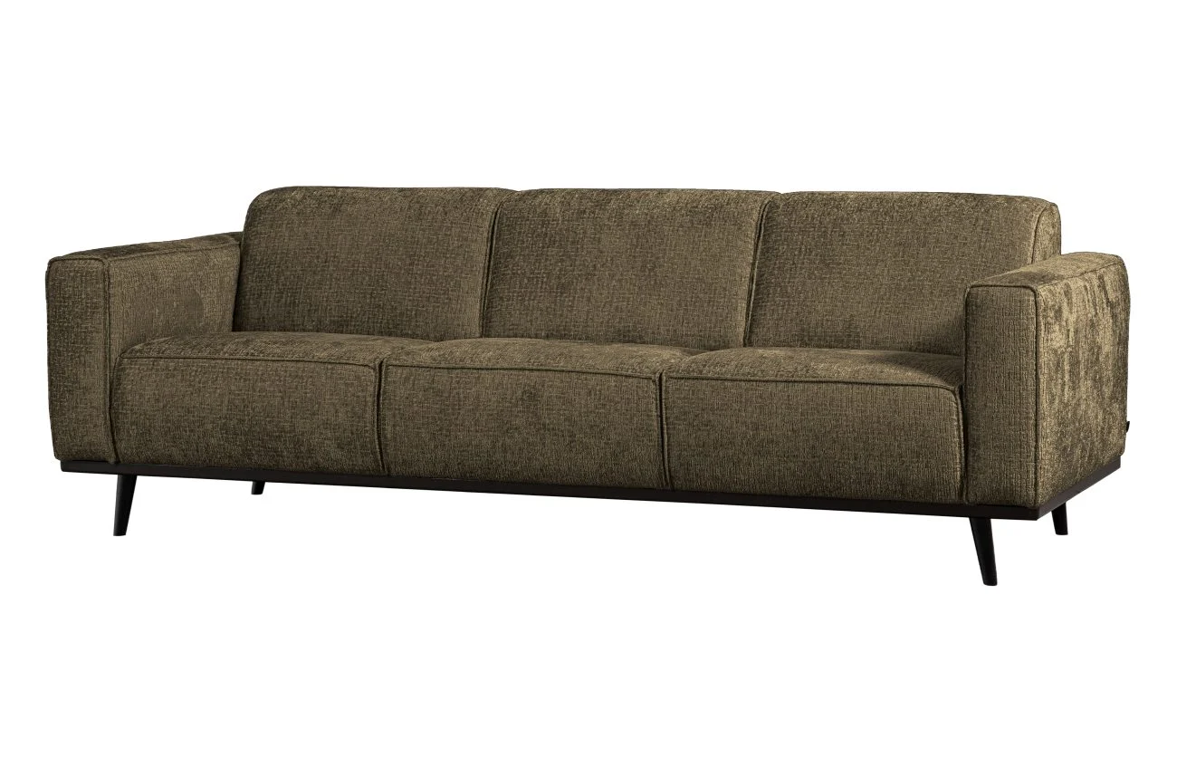 Sofa Statement aus Struktursamt, modern und bequem, dunkelgrün Bonsai, 230 cm breit - Woood