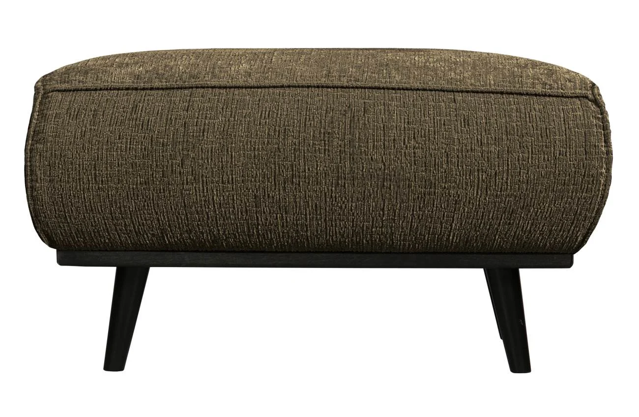 Hocker Statement aus Struktursamt, modern gepolstert, dunkelgrün Bonsai, rechteckig - Woood