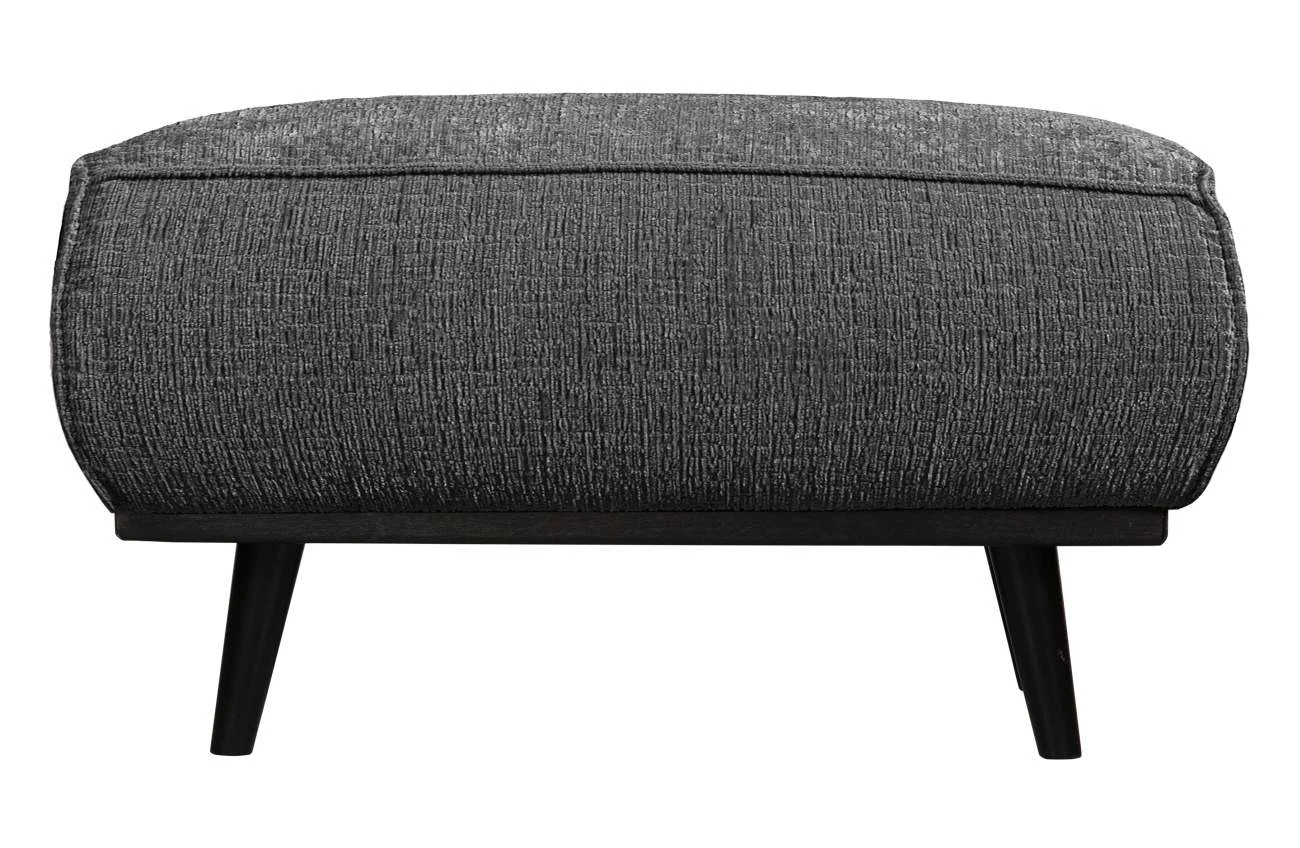 Hocker Statement aus Struktursamt, modern gepolstert, dunkelgrau Mountain, elegantes Design - Woood