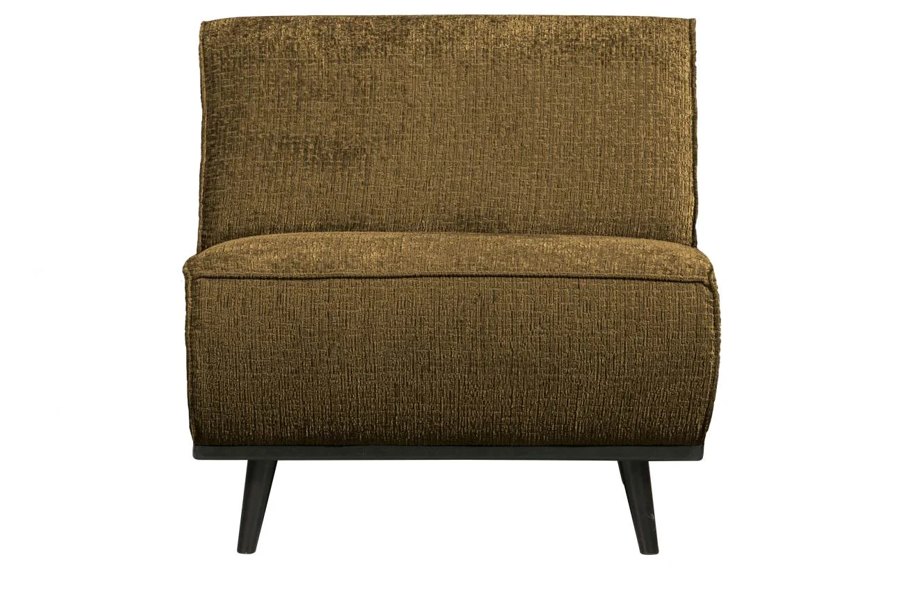 Modulsofa Einzel-Modul aus Struktursamt, modern, Brass Braun, gepolstert für 1 Person