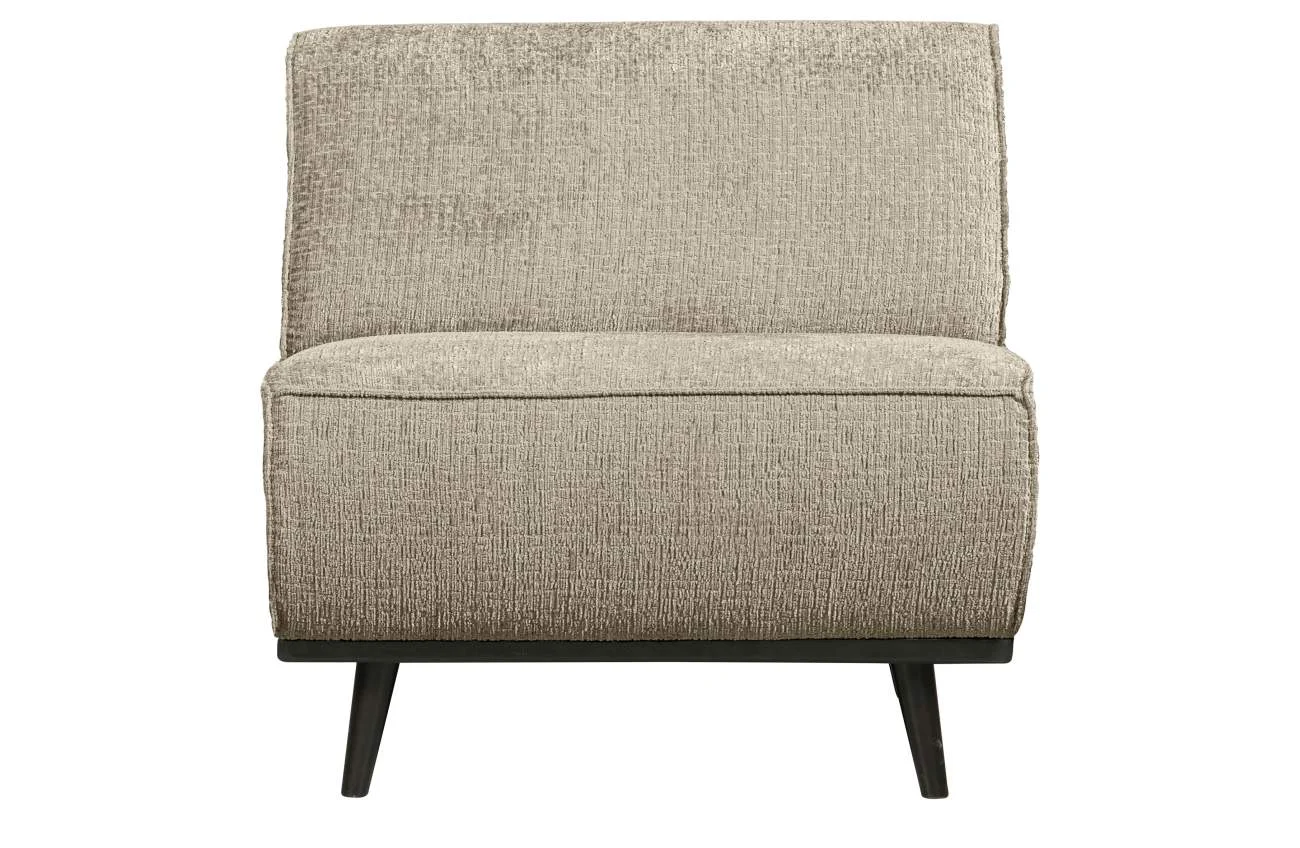 Modulsofa Einzel-Modul aus Struktursamt, modern und gepolstert, creme Wheatfield, für 1 Person