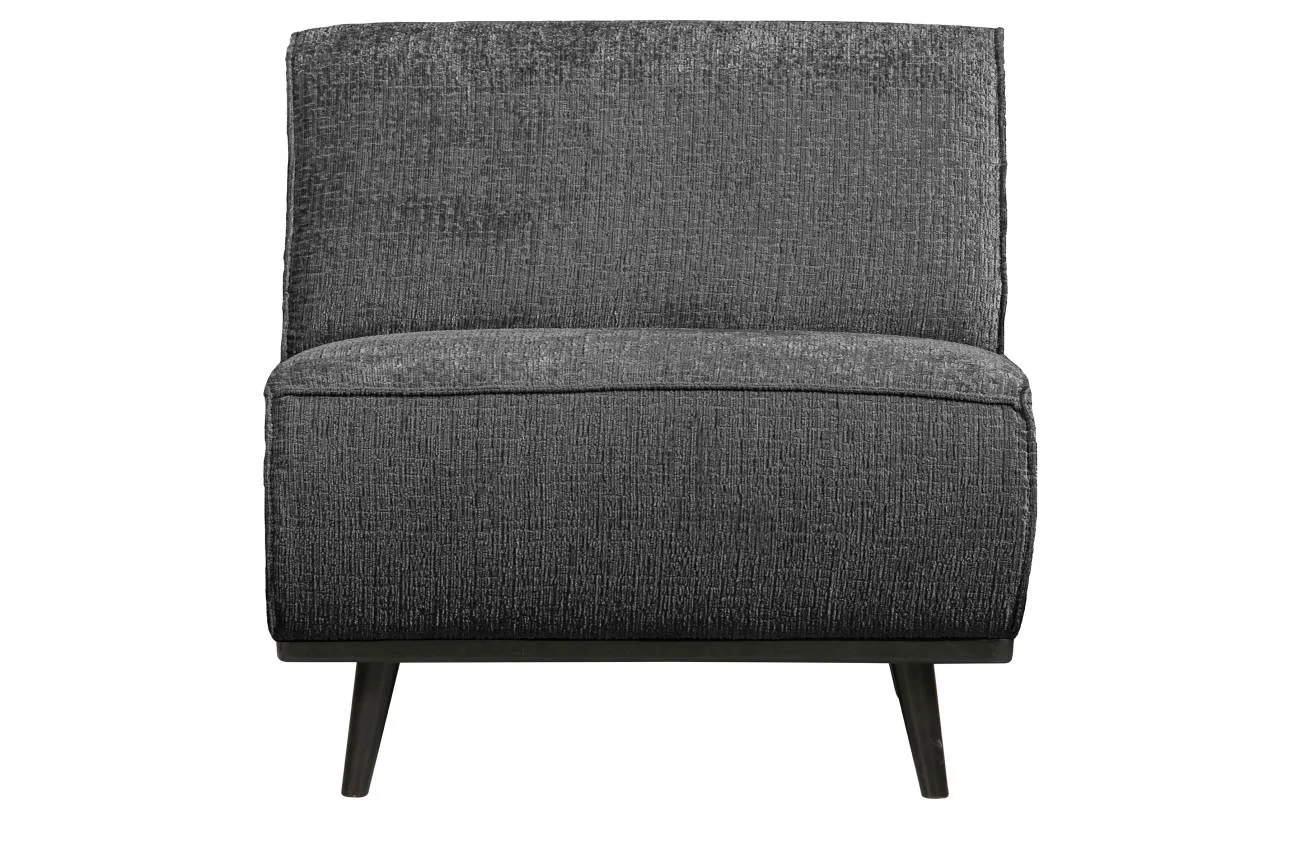 Modulsofa Einzel-Modul aus Struktursamt, modern gepolstert, dunkelgrau Mountain, elegante Textur