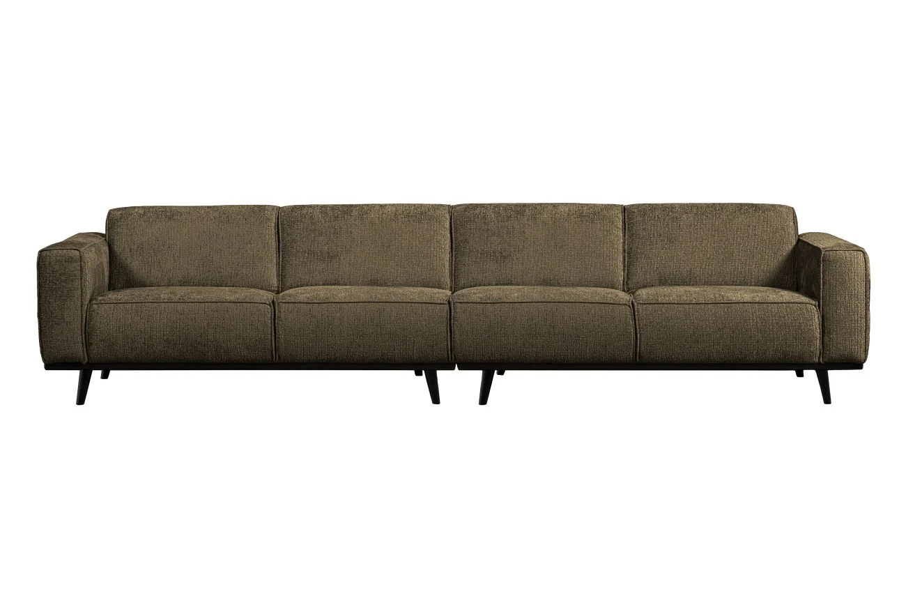 Sofa Statement aus Struktursamt, modern und hochwertig, grün Bonsai, großzügige 372 cm - Woood