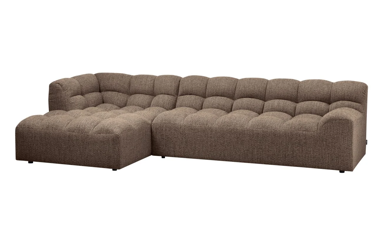 Ecksofa Chaiselongue Allure, Melange-Stoff, modern, links, braun, gepolstert, Woood