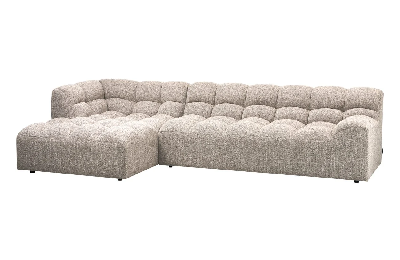 Ecksofa Chaiselongue Allure Melange-Stoff, modern, links, Natur, gepolstert, bequeme Sitzfläche