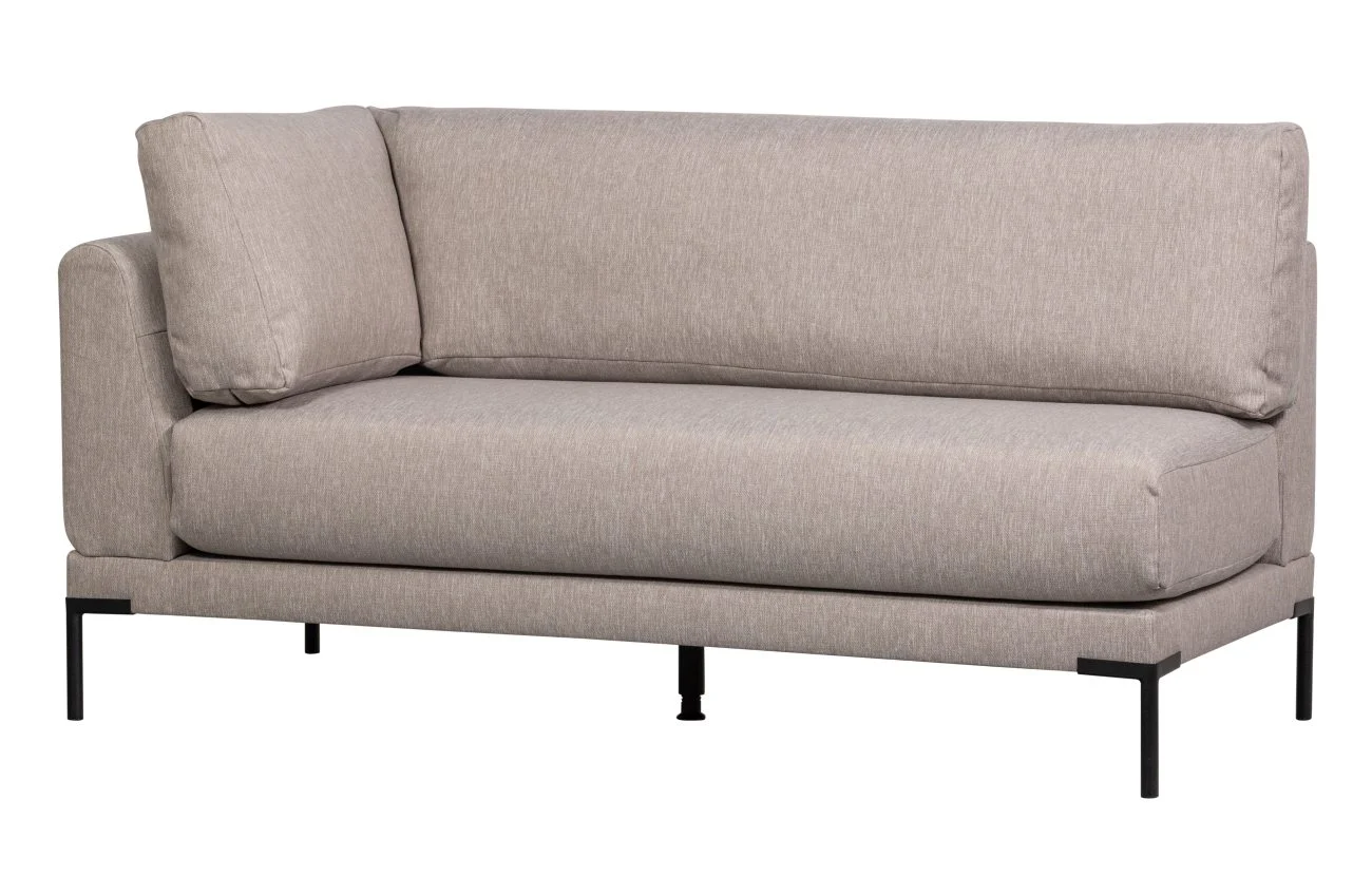 Bank Couple Eck-Element aus Melange-Stoff, modernes Design, rechts, Farbe Natur, gepolstert