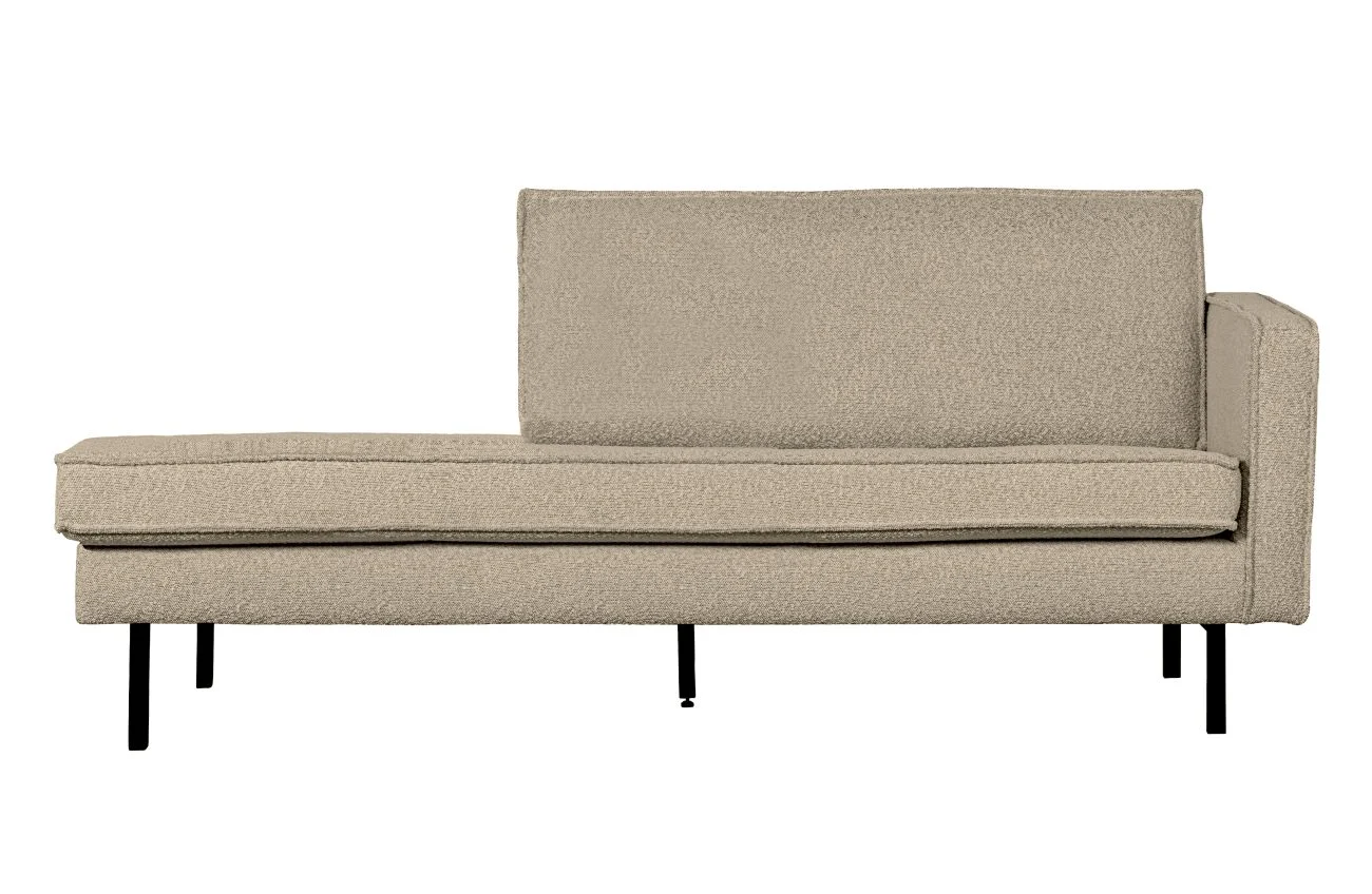 Daybed Rodeo Bouclé-Stoff, modern und gepolstert, rechts, Beige, elegantes Design