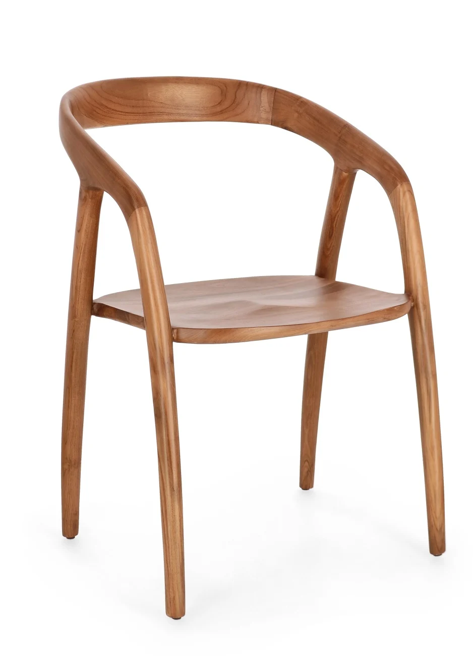 Esszimmerstuhl Dotty aus Teakholz, skandinavisches Design, natur, für deinen stilvollen Essbereich - Bizzotto