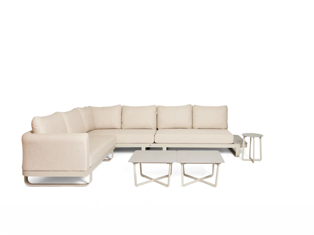 Best Fellow Lounge-Set mit 3 Beistelltischen Sand