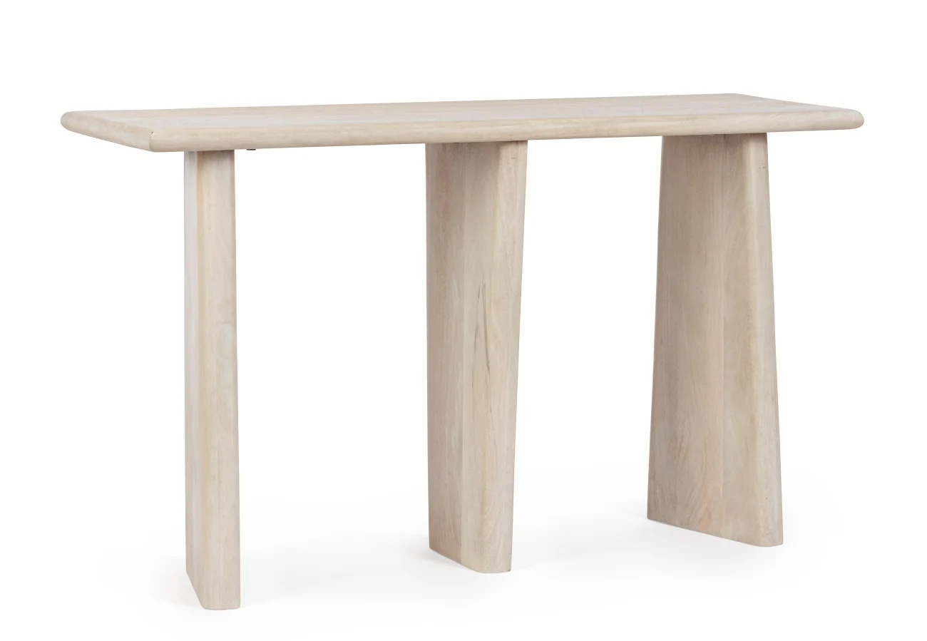 Konsole Zacatecas aus Mangoholz, modern und natürliches Design, 130 cm, natur - Bizzotto