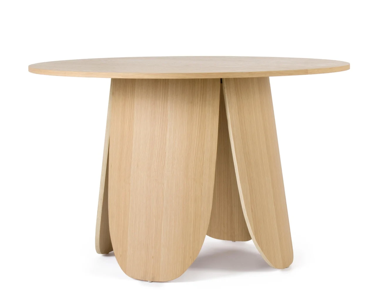 Esstisch Jordyn aus MDF, modern und rund, naturfarben, Ø 120 cm, für 3–4 Personen - Bizzotto