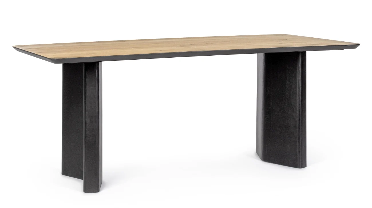 Esstisch Stanwood aus Eichenholz, modern rechteckig, naturfarben, 190x90 cm, für 4–6 Personen - Bizzotto