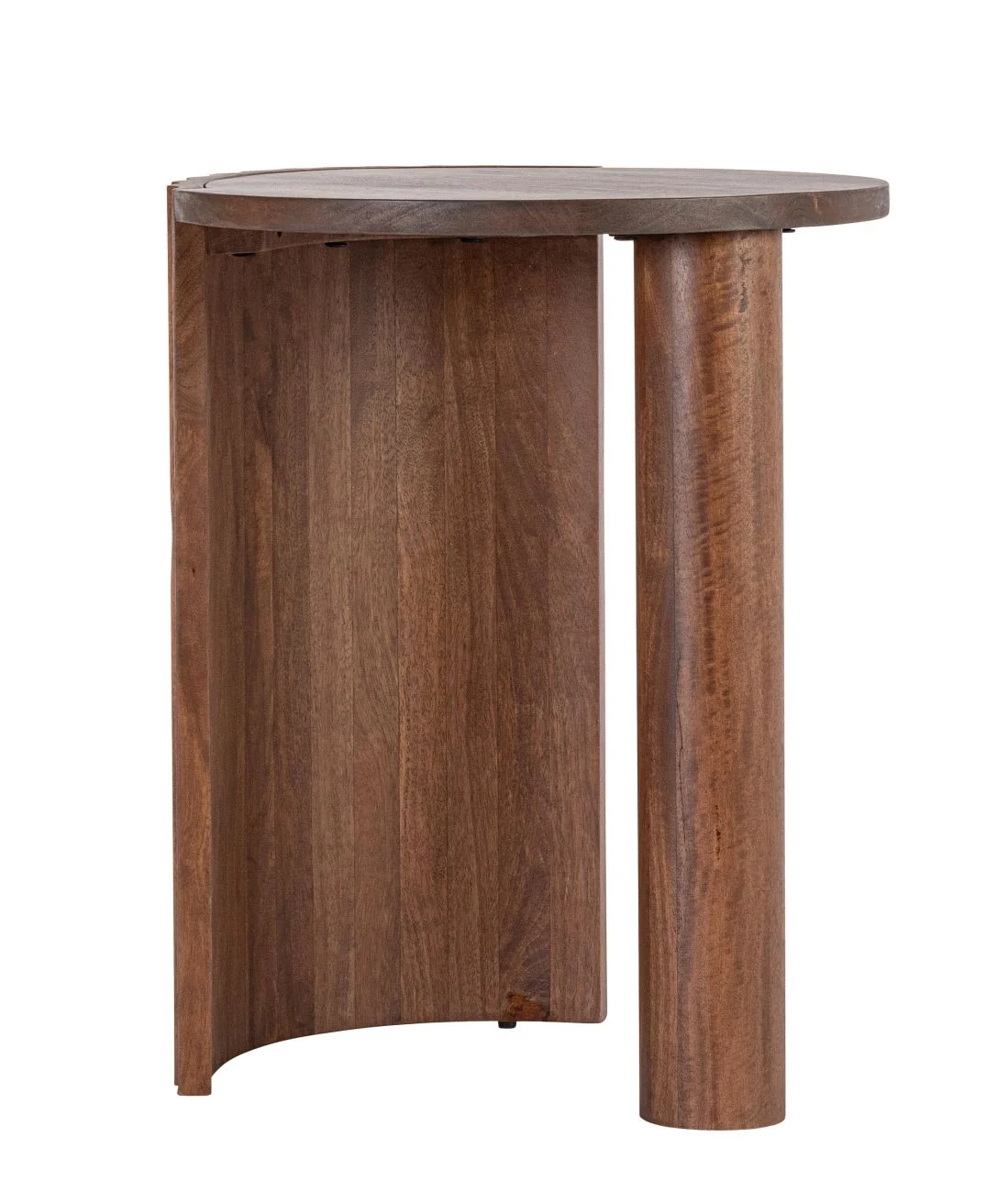 Couchtisch Orissa aus Mangoholz, modern rundes Design, Braun, Ø 50 cm, hochwertige Verarbeitung - Bizzotto