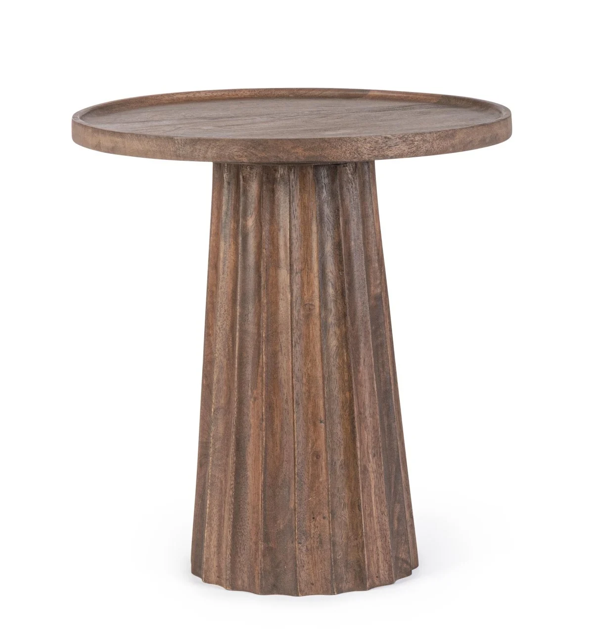 Couchtisch Orissa aus Mangoholz, modern rundes Design, braun, Ø 46 cm, für Dein Wohnzimmer - Bizzotto