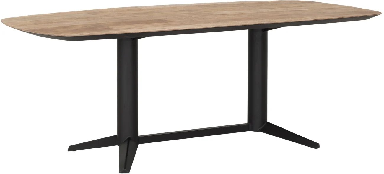 Esstisch Soho aus recyceltem Teakholz, modern und massiv, rechteckig, naturfarben, für 6–8 Personen - dtp Home
