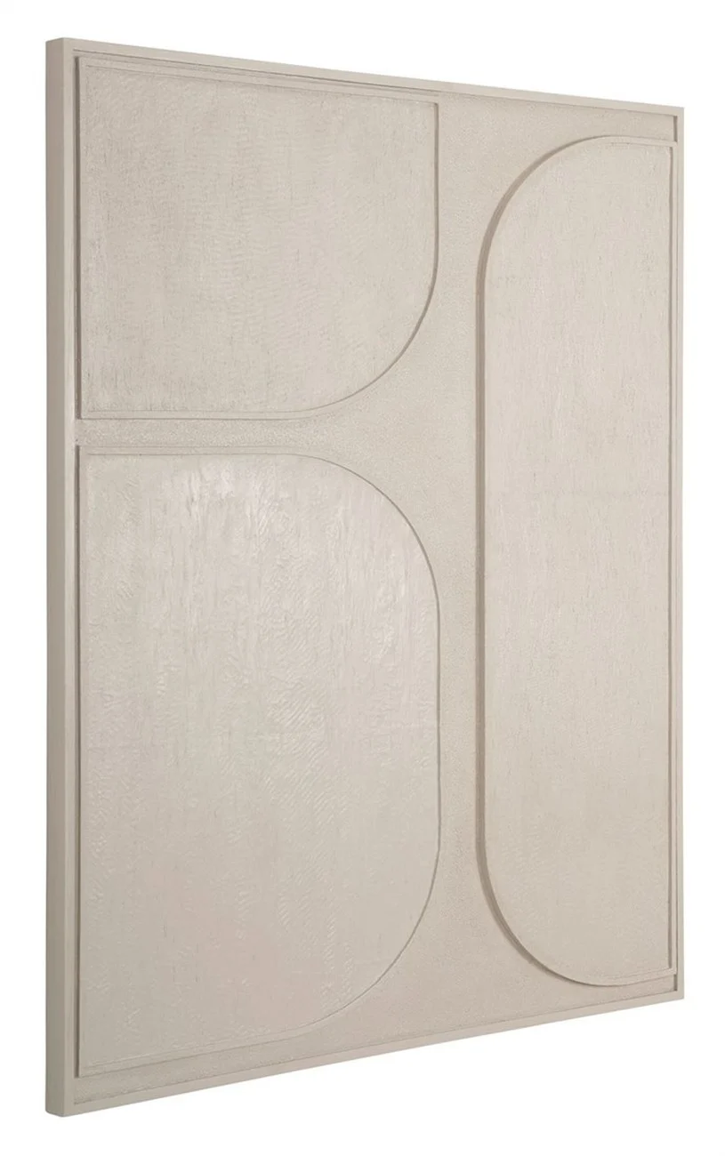 Wandpaneel Lorcan aus Holz, modern, beige creme, große Ausführung für Dein Zuhause - Must Living