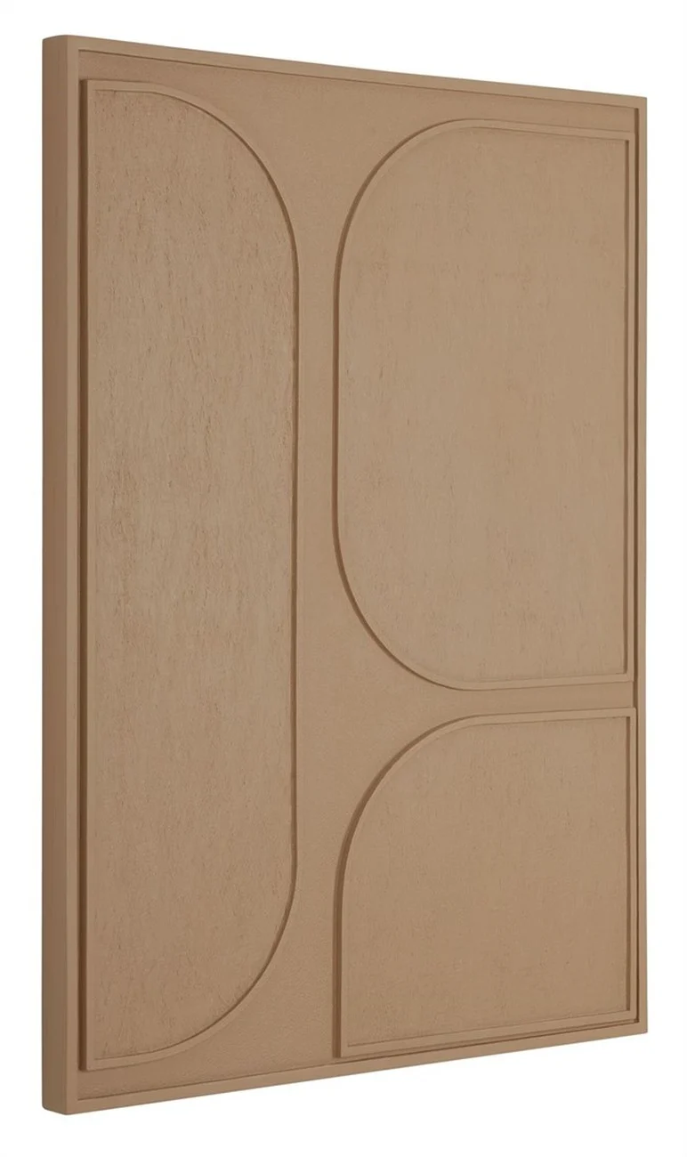 Wandpaneel Lorcan aus Holz, modernes Design, braun, Small, ideal für den Innenbereich - Must Living