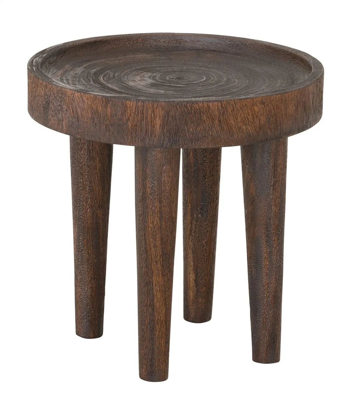 Beistelltisch Tray aus Suarholz, massives Design, rund, Braun, geölte Oberfläche, Must Living