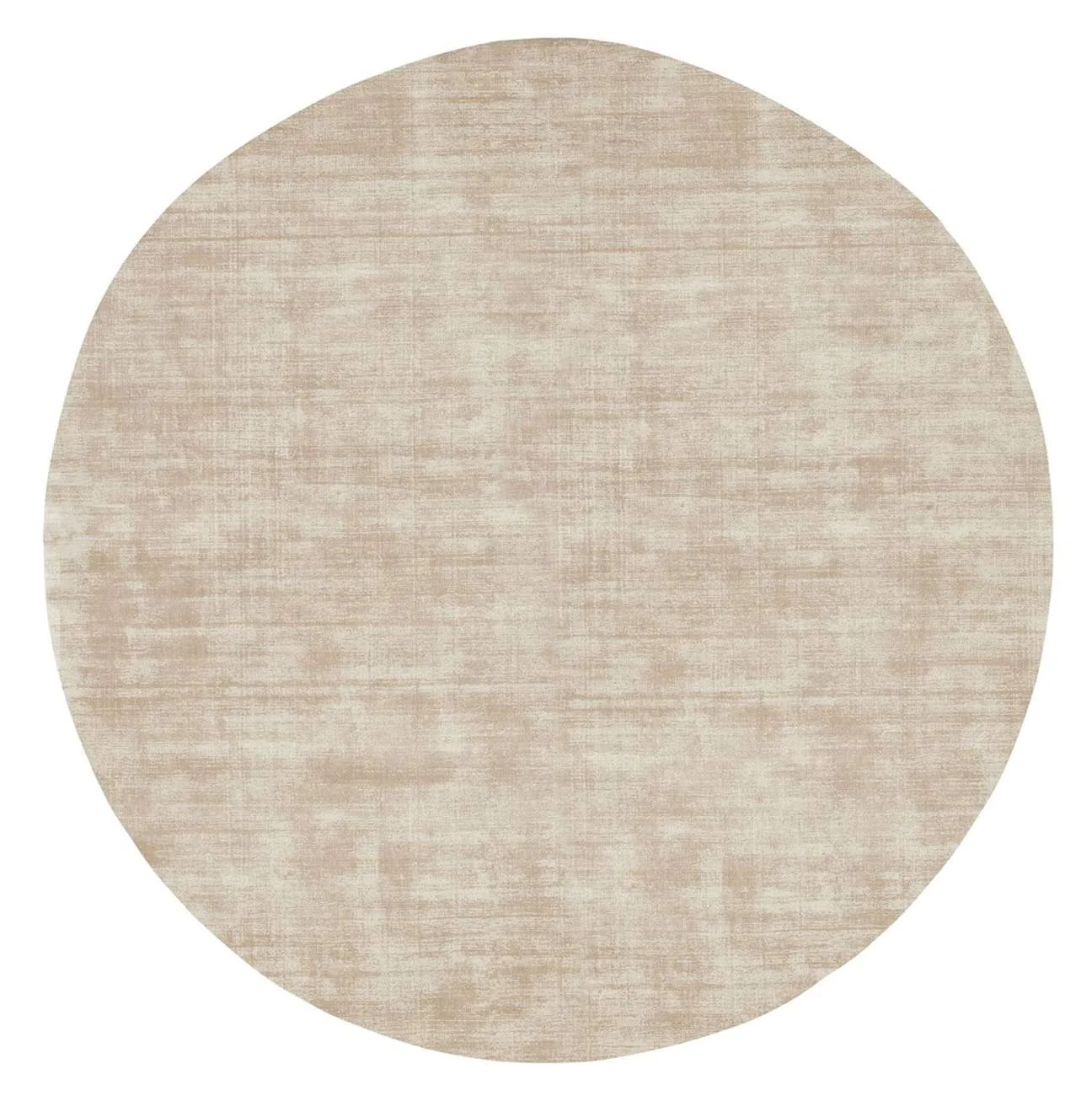 Teppich La Belle aus Viskose, rundes Design, moderner Stil, Beige, Ø 150 cm - Must Living